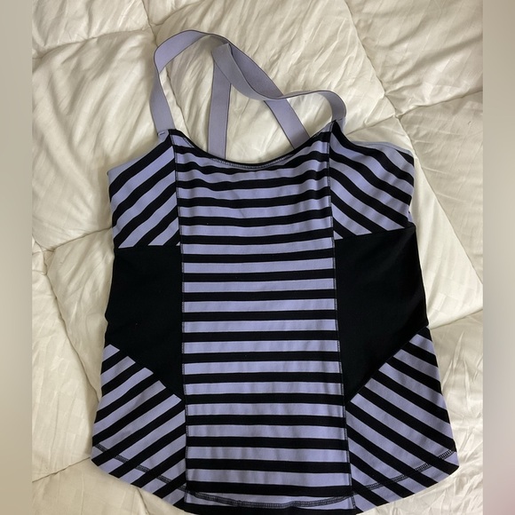 Lululemon Athletica Blue and Black Striped One Piece - Picture 3 of 7